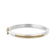 24K Sterling Silver .22D Bar Hnge Cuff Bracelet