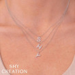 0.10Ct Diamond Pave Necklace - Initial K