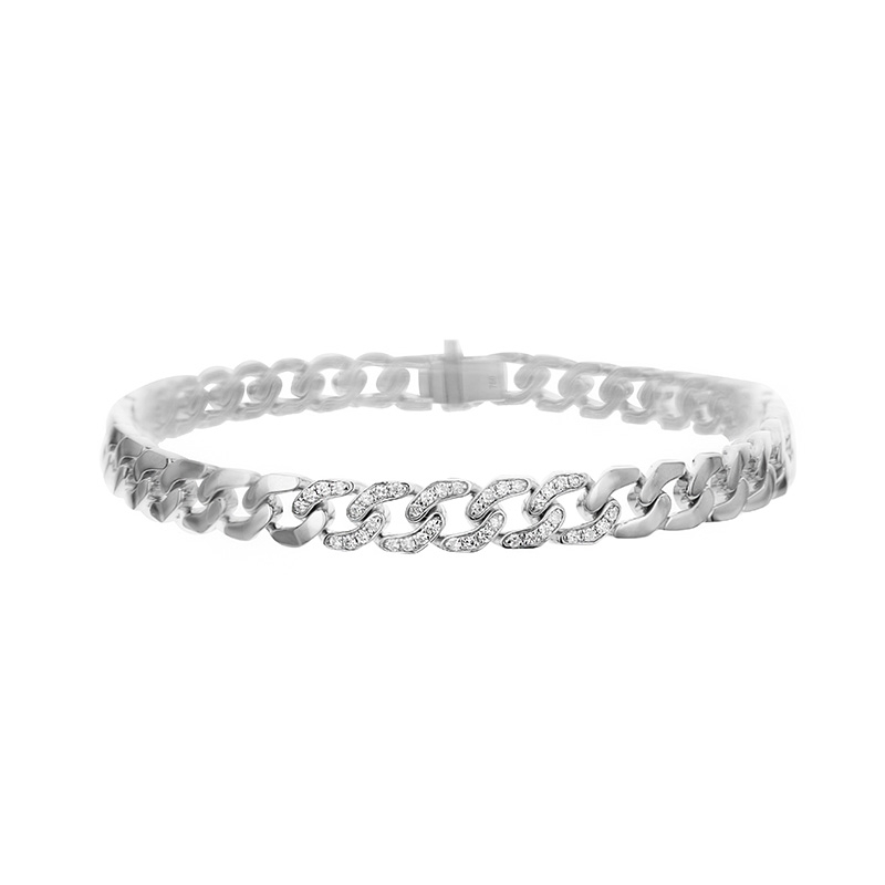 18K White Gold 1.65Ct 6.5In Link Bracelet