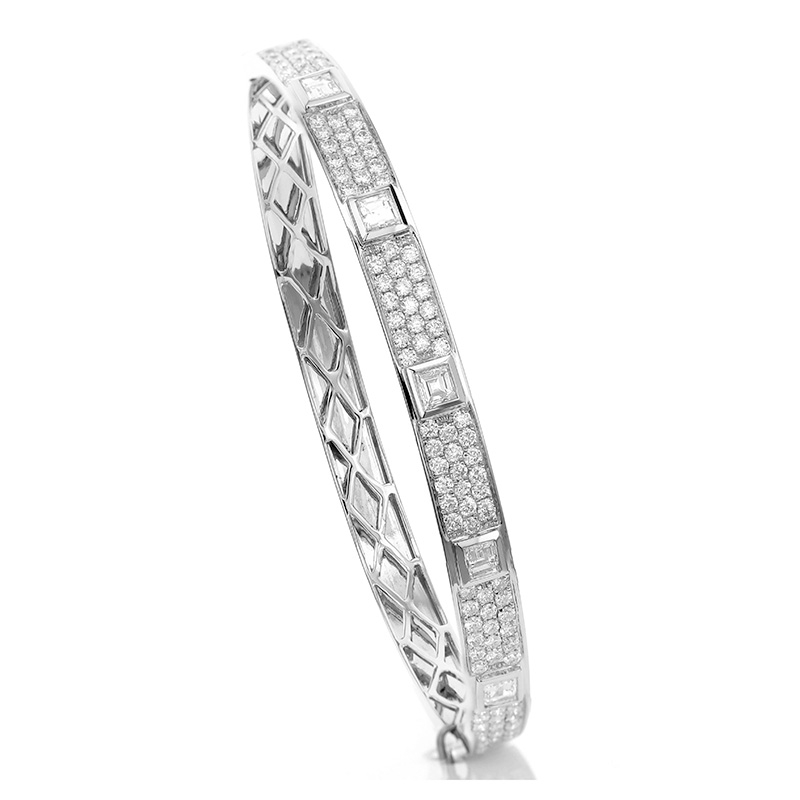18K White Gold 1.26D 5=1.00 Asc Bracelet