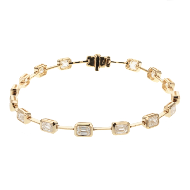 18K Yellow Gold 16Ec=5.10 GH VVS Vs Bracelet