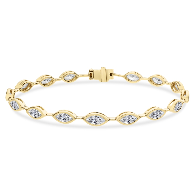 18K Yellow Gold 16Mq=5.25 I Vs Diamond Br Bezel