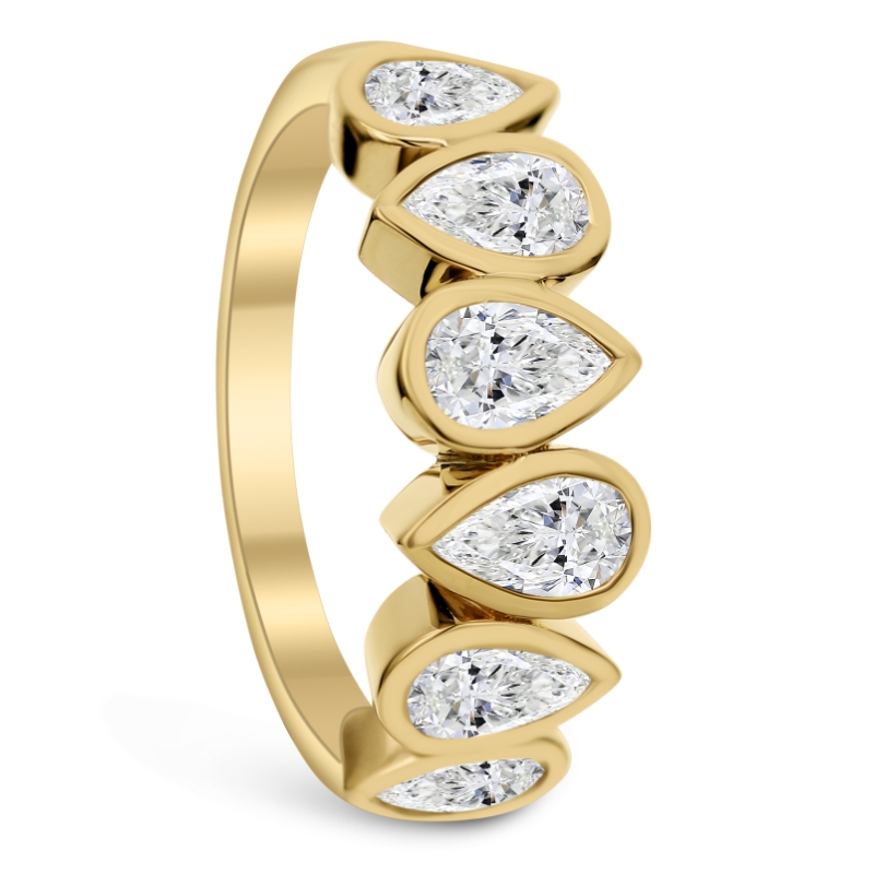 18K Yellow Gold 6Ps=1.50 Hi Si1 Band