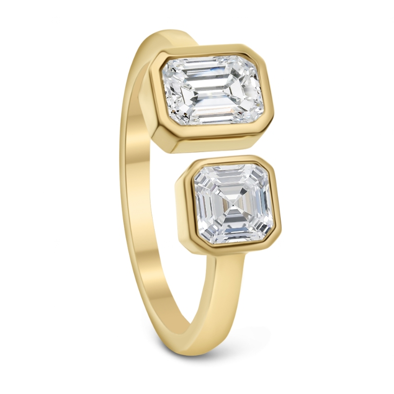 18K Yellow Gold 1.03Em .73As Hi Vs Rg