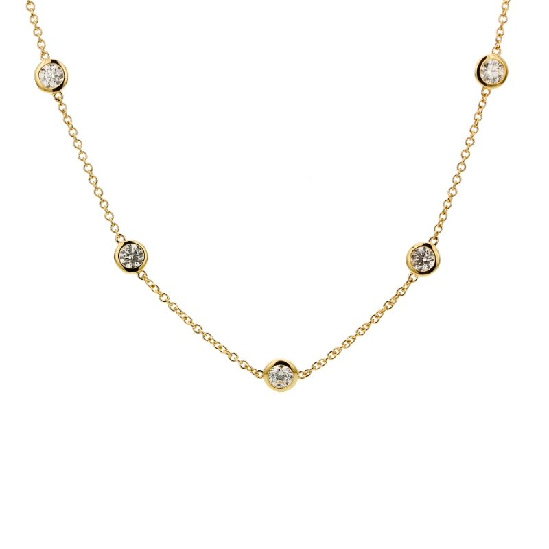 18K Yellow Gold 10D=2.50 Hivsi1 Dby Nk 18"