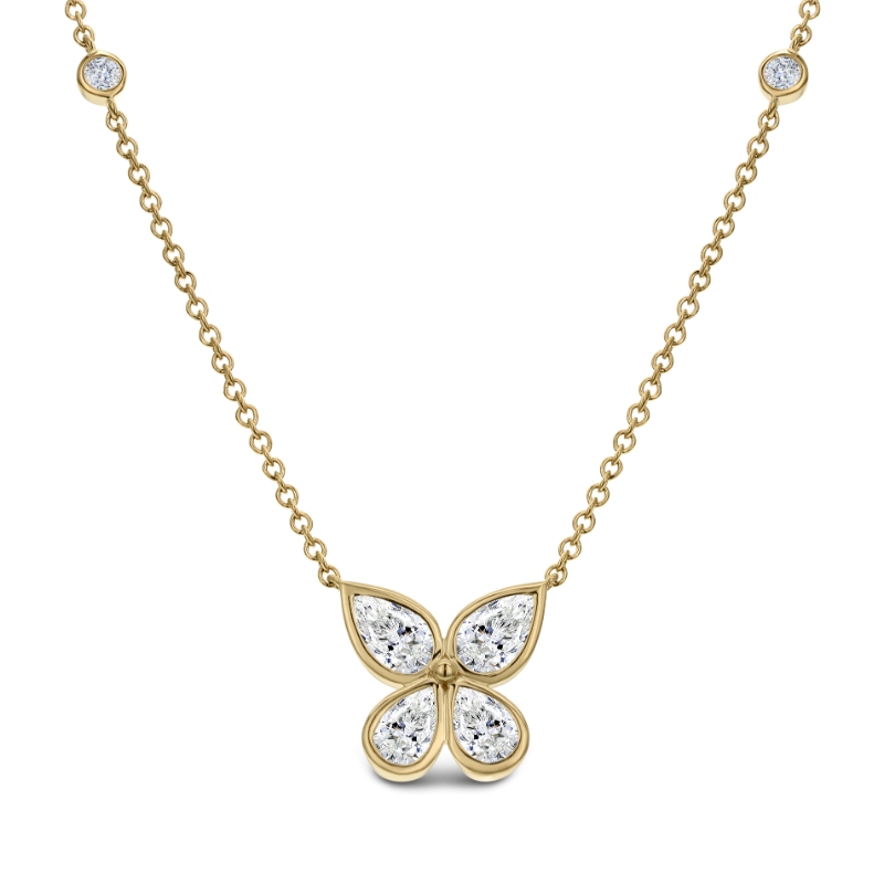 18K Yellow Gold 8=2.20 Hi Vs Nk 18" 4Rd=.35 2Ps=.65 2Ps=1.20