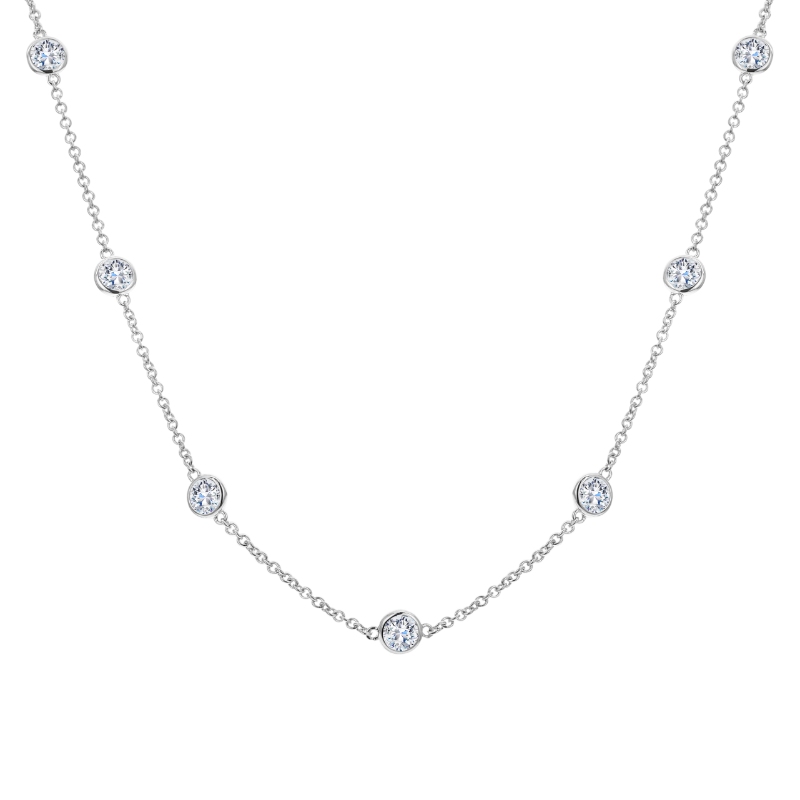 18K White Gold 7D=1.50 Hivsi1 Dby Nk 17.5