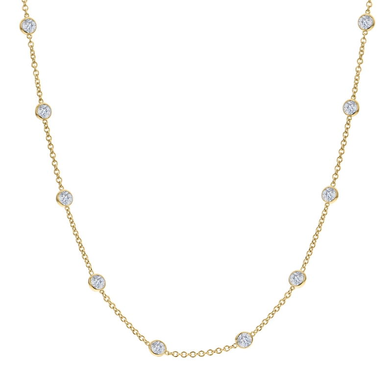 18K Yellow Gold 10D=1.50 Hi Vsi1 Dby Nk 18"