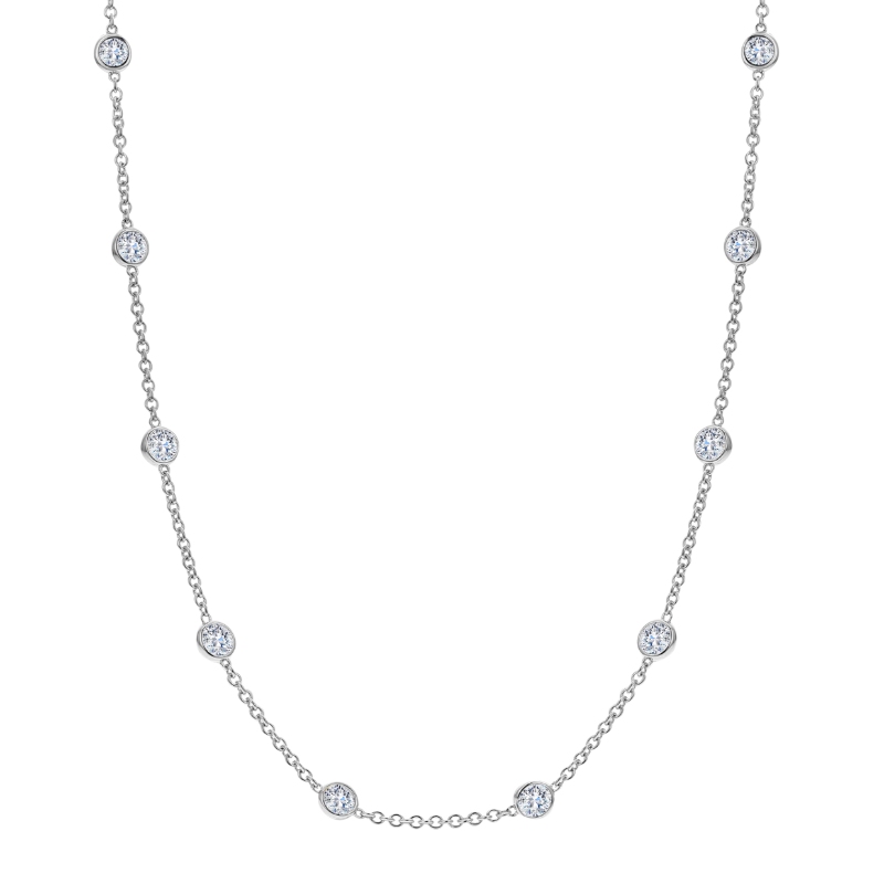 18K White Gold 10D=2Ct Hi Vsi1 Dby Nk 18"