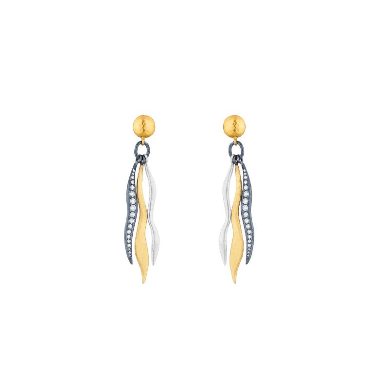 24K Sterling Silver .52D Keller Earrings