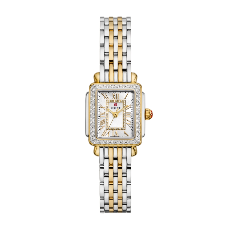 Deco Madison Mini Diamond Two-Tone 18K Gold-Plated Watch