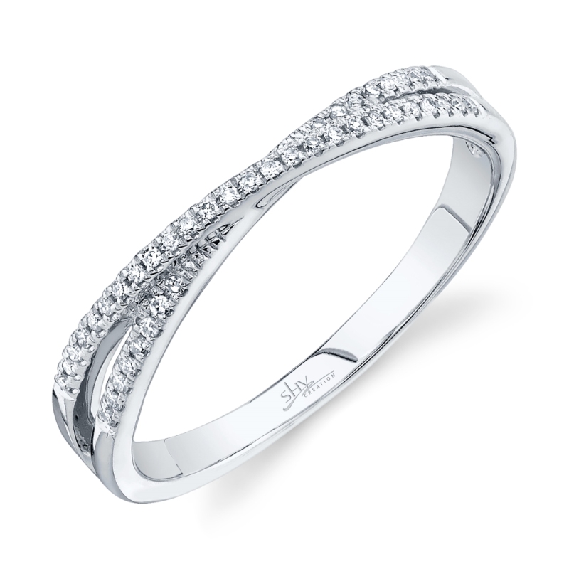 0.09Ct 14K White Gold Diamond Lady'S Ring