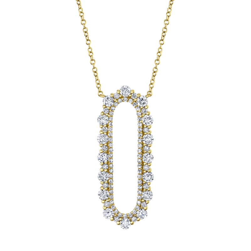 1.00Ct 14K Yellow Gold Diamond Necklace