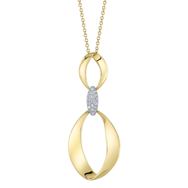 0.10Ct Diamond Mobius Necklace