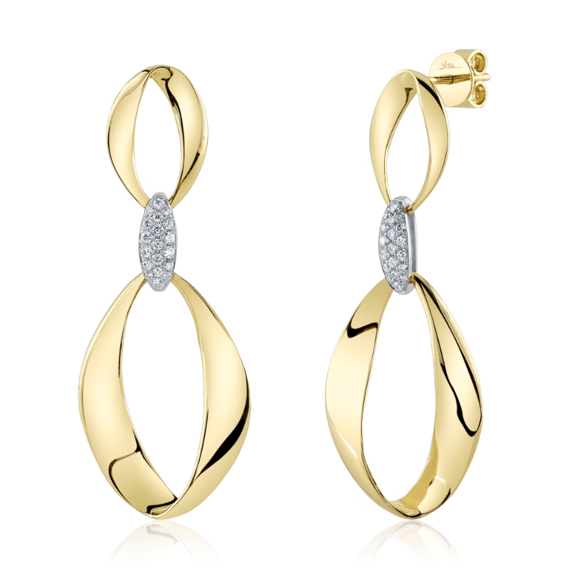 0.20Ct Diamond Mobius Earring