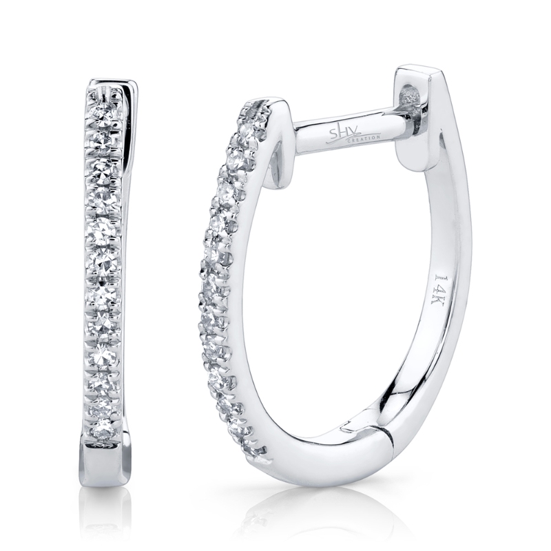 0.08Ct Diamond Huggie Earring