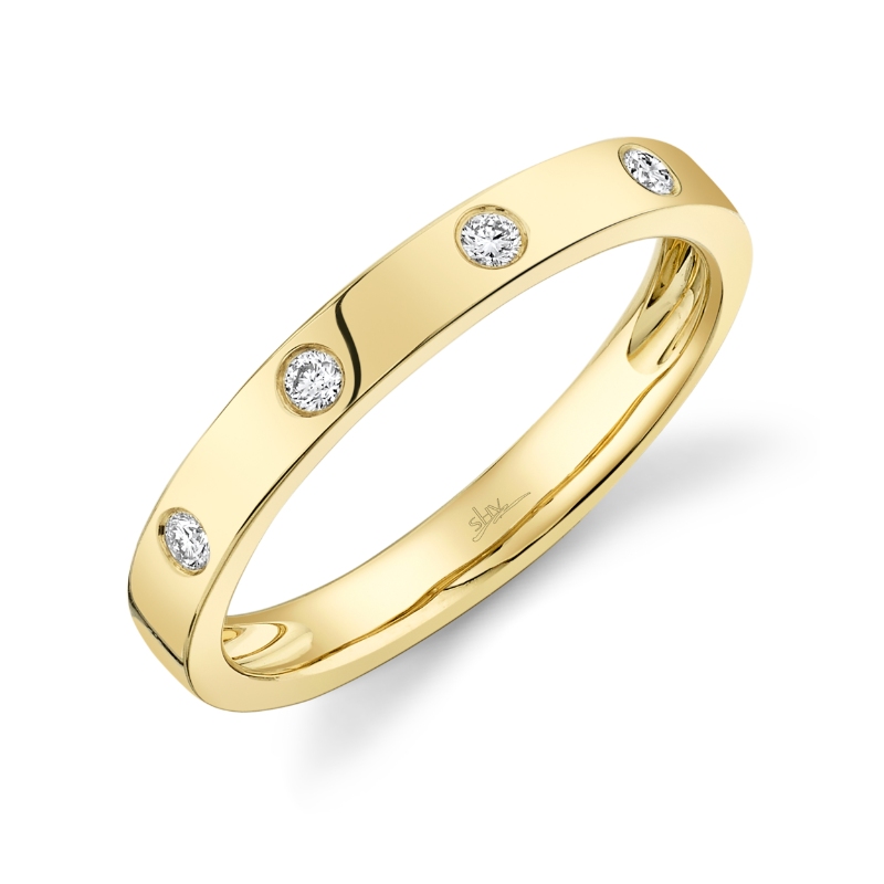 0.07Ct 14K Yellow Gold Diamond Lady'S Band