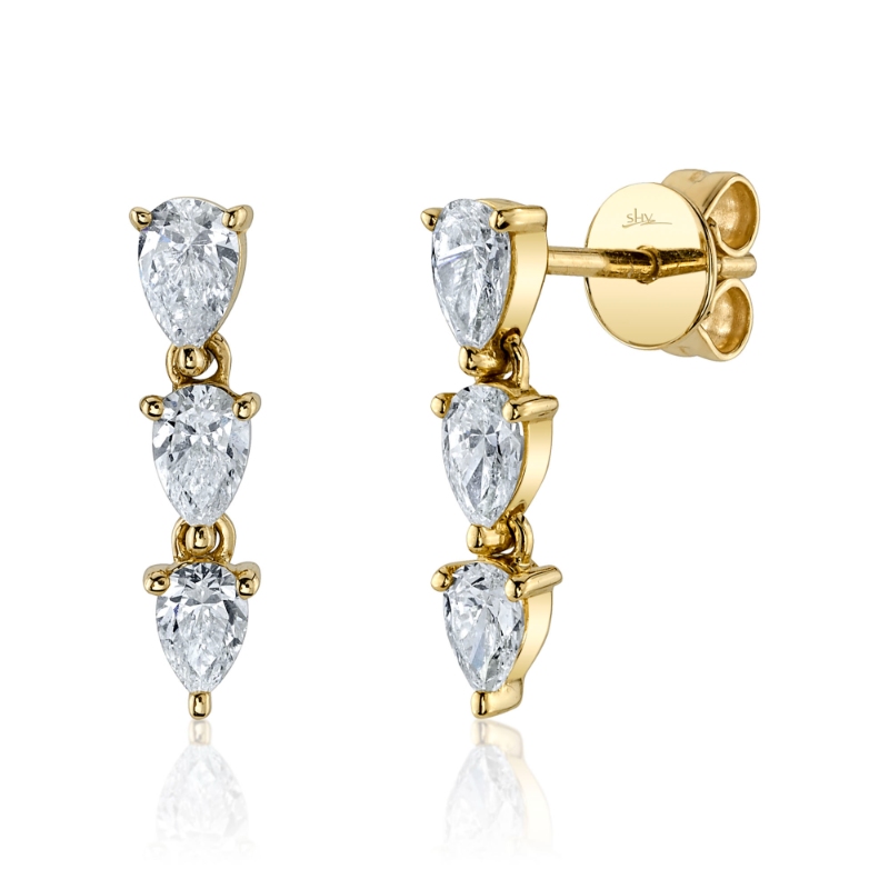 Diamond Pear Earring