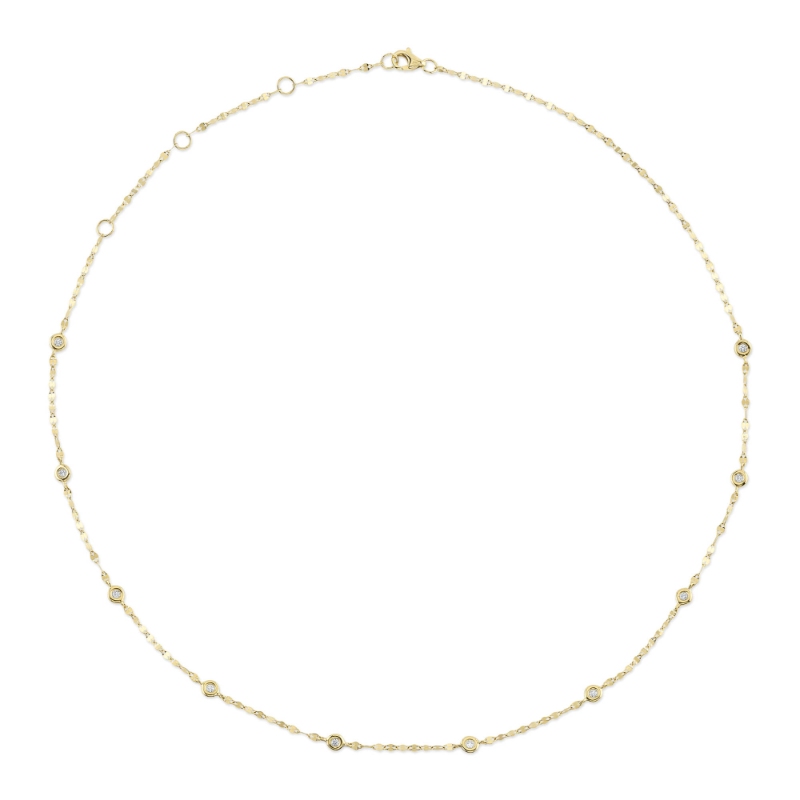 14K Yellow Gold Diamonds By The Yard Necklace