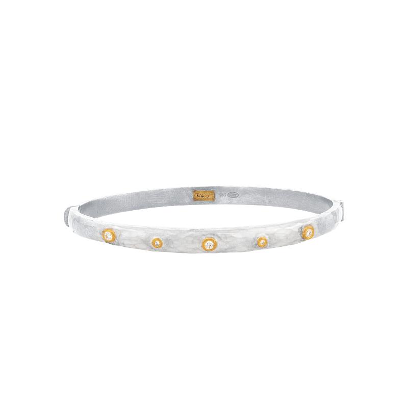 24K Sterling Silver .14D Bng Bracelet
